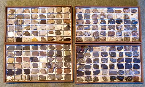 fig 1. A GOOD COMPLETE BOXED COLLECTION OF MINERALS