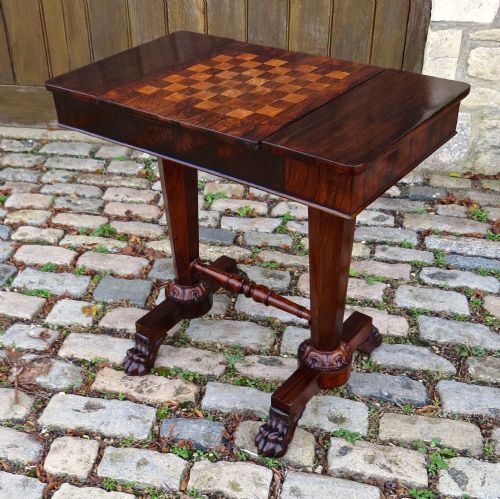 fig 1. REGENCY ROSEWOOD GAMES & SOFA TABLE