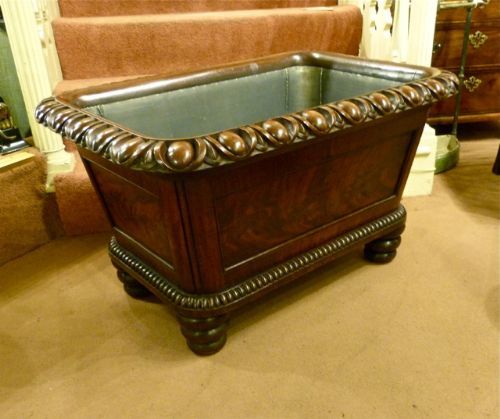 Rare Gillows Carved Mahogany Cellarette / Wine Cooler