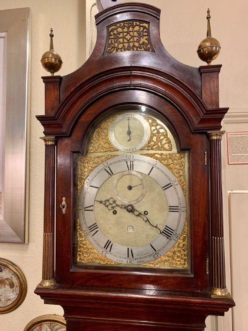 fig 2. A FINE LATE 18TH CENTURY LONDON MAHOGANY LONGCASE CLOCK BY KENNETH MACLENNAN