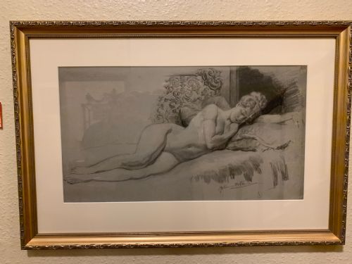 Charming Pencil Drawing by Fortunino Matania