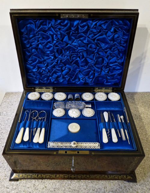 Superb Fitted Sewing Box by Edwards