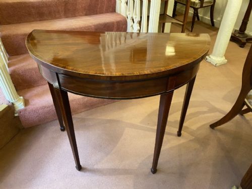 Late 18th Century Mahogany "Demi Lune" Card Table