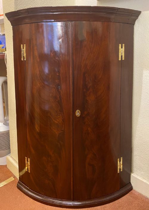 Regency Mahogany Corner Cupboard