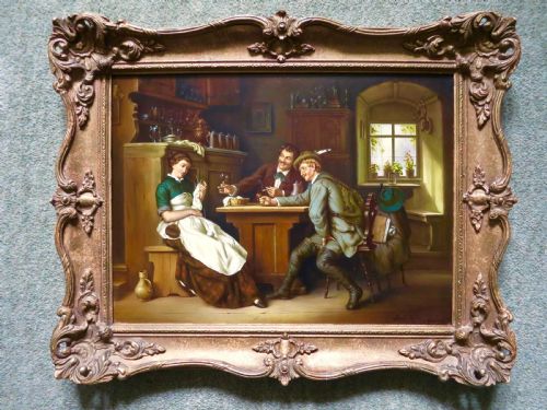 Oil Painting: Continental Interior Scene