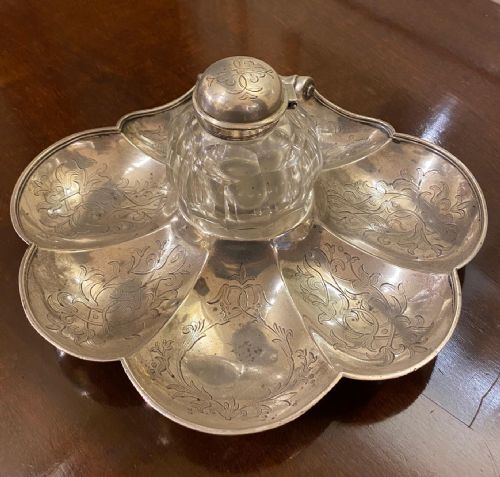 Victorian Silver Inkstand