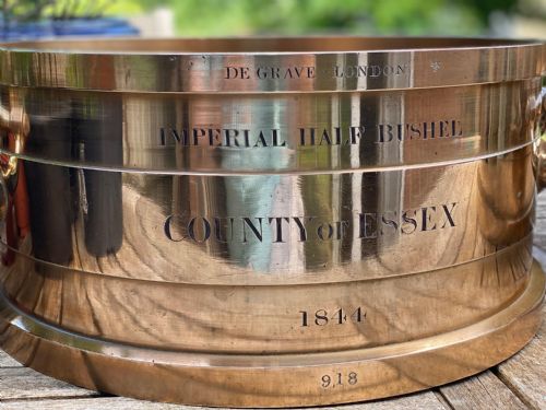 fig 1. Fine quality and rare IMPERIAL HALF BUSHEL Bronze Measure