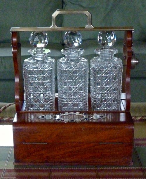 Rare Tantalus by Betjemann with Secret Drawers