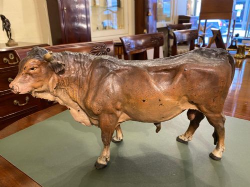 Large Austrian Cold Painted Bronze Bull.