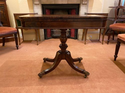 fig 1. GILLOWS of LANCASTER - Good Early 19th century Rosewood Card Table