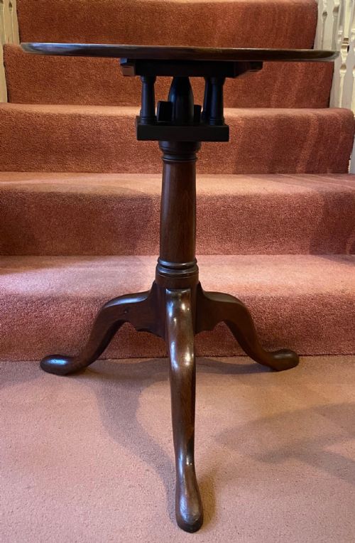 fig 1. 18th Century Red Walnut Tilt top Occasional Table of smaller size