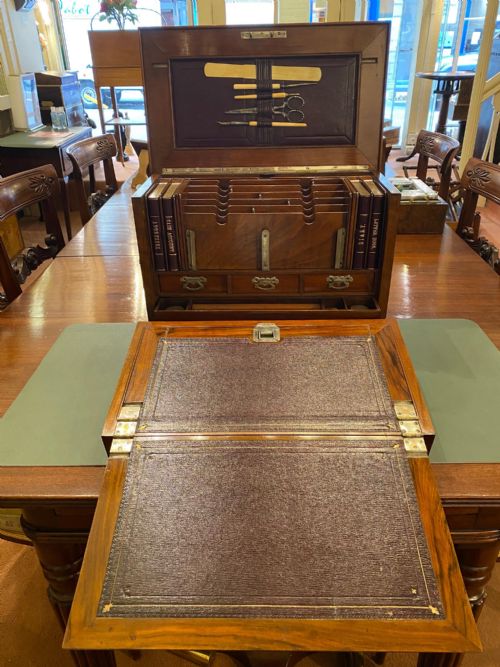 Exceptional Quality Late 19th Century Walnut Stationery Box