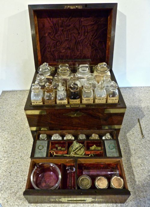 Brass-bound Rosewood Apothecary's Box