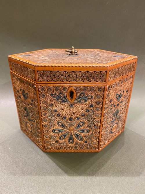 fig 1. A fine example of a late 18th century “rolled paper” TEA CADDY