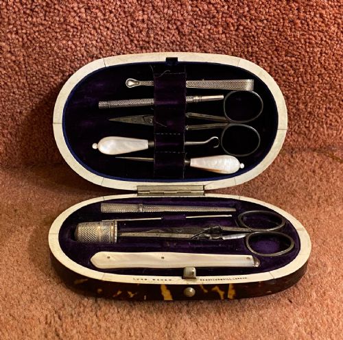 Tortoiseshell Necessaire (Or Etui) Complete with Original Tools.. By Lund, Cornhill, London