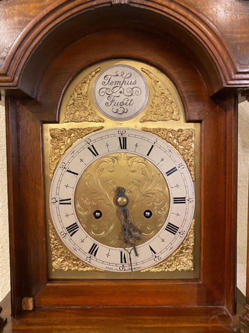 fig 1. Carved Walnut Grandmother longcase clock