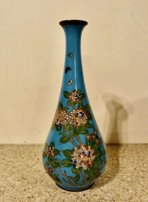 Elegant Japanese Meiji Cloisonne Vase