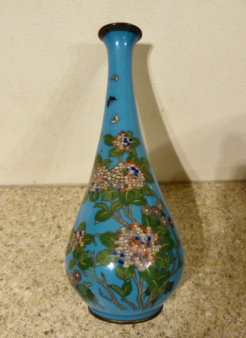 fig 1. ELEGANT JAPANESE MEIJI CLOISONNE VASE