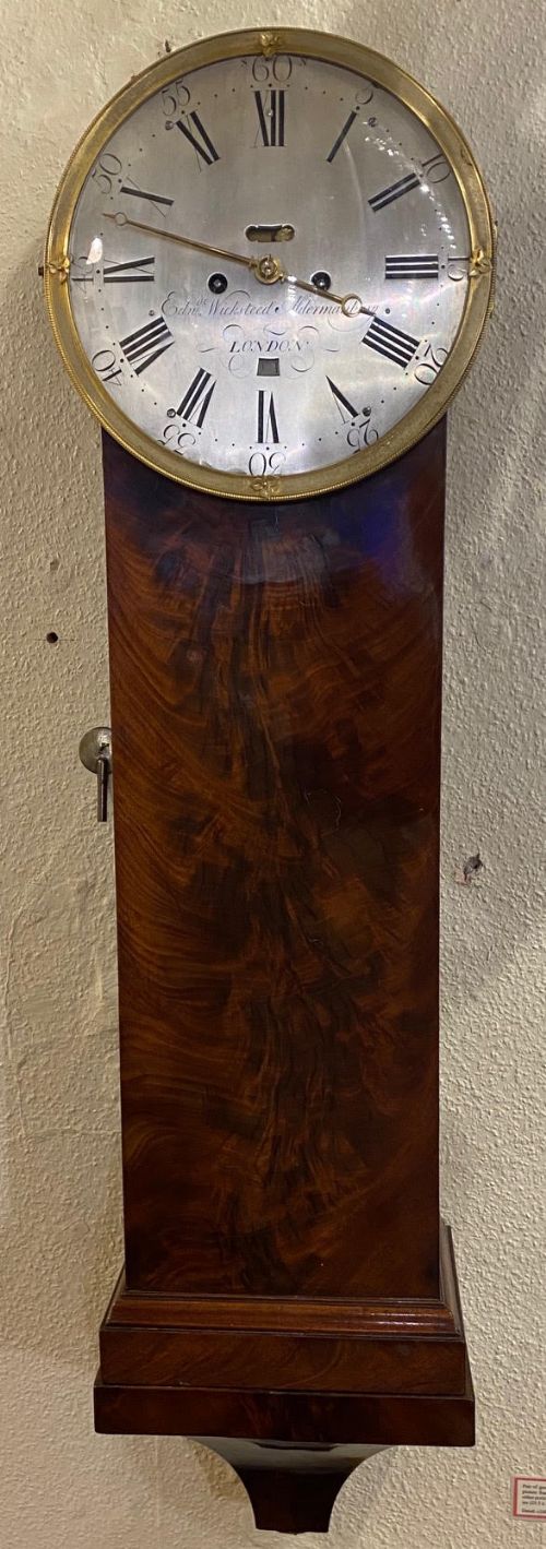 Unusual 18th Century Verge Drop Dial Wall Clock