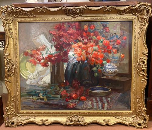 Laura J. Loudon (1871-1945) - Framed Oil on Canvas - Still Life