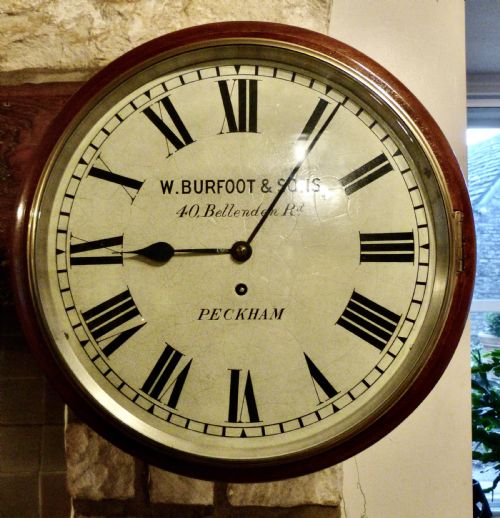 Handsome Victorian Mahogany Wall Clock