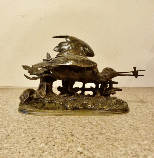 fig 1. BRONZE ANIMALIER WADING BIRD BY MOIGNIEZ