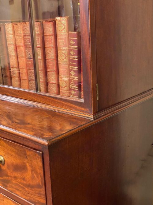 fig 1. A good late 18th century mahogany Secretaire Bookcase