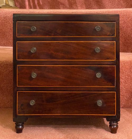 A Fine Mid 19th Century Miniature Mahogany Chest of Drawers,