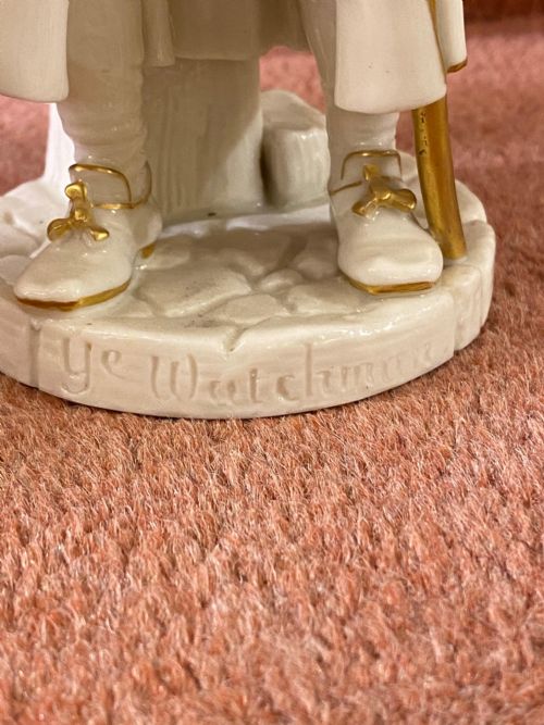 fig 2. Rare Royal Worcester porcelain figure by James Hadley, 'Ye Watchman' (shape 998)