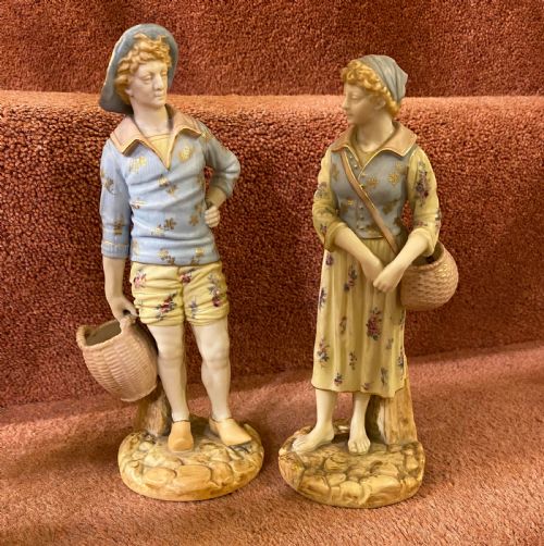 A Good Pair of Royal Worcester Figures by James Hadley, Dated 1895