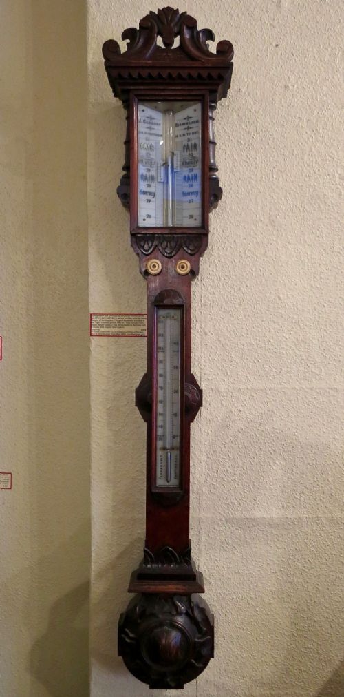Victorian Oak Stick Barometer