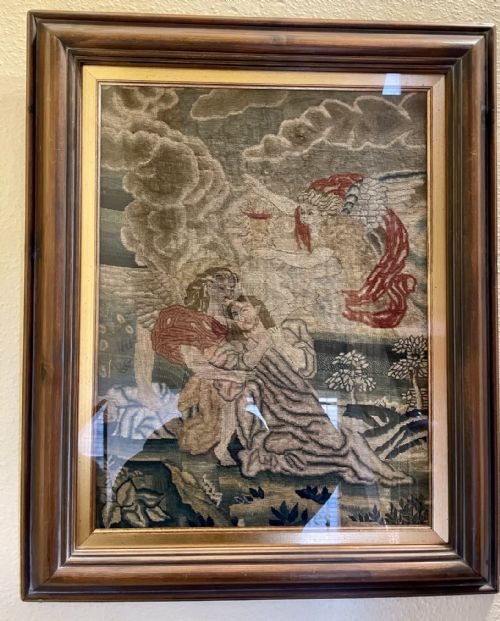 Interesting Framed 18th Century Tapestry