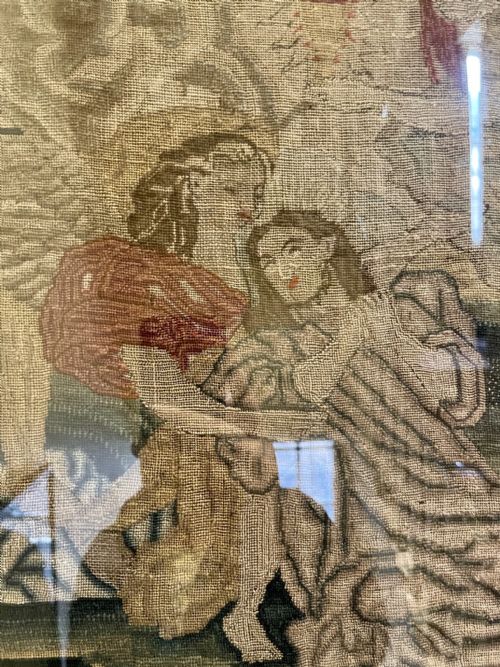 fig 1. Interesting Framed 18th Century Tapestry