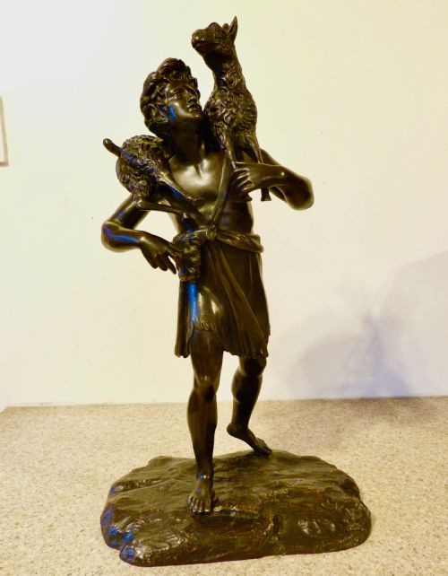 Fine Classical Bronze of a Goatherd