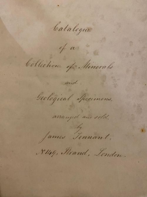 fig 1. A superb boxed collection of Minerals and Geological Specimens, By James Tennant of London