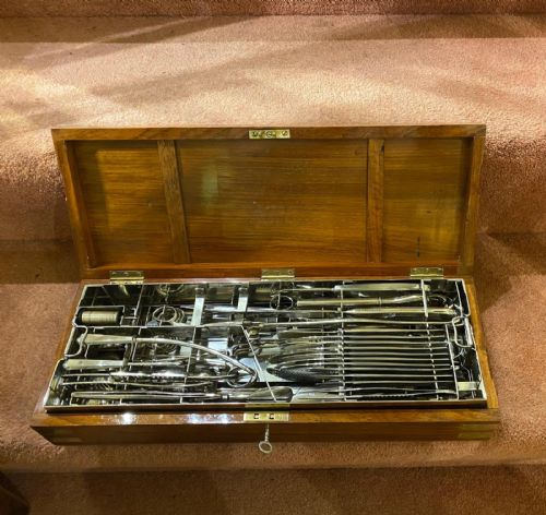 An Excellent Quality Boxed Set of Campaign Surgical Tools and Implements by E. Eyres & Co.