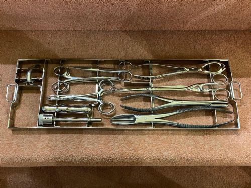 fig 2. An excellent quality boxed set of Campaign Surgical Tools and Implements by E. Eyres & Co.