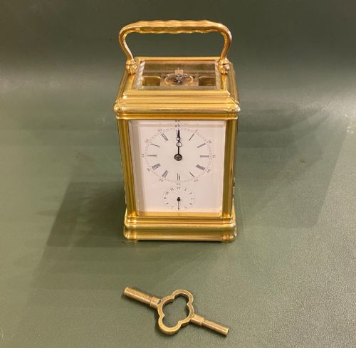 A Good 19th Century French Alarum Carriage Clock by Drocourt
