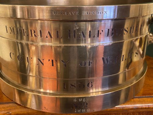 fig 2. An Impressive bronze Imperial Half Bushel Measure, County of Wilts, Dated 1836