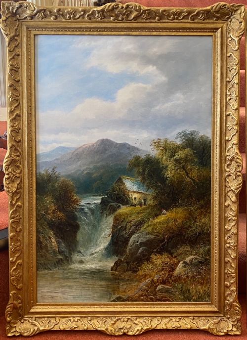 fig 1. A good PAIR of Oil Paintings of Welsh Rural scenes by William E. Ellis (fl. 1858-1905)