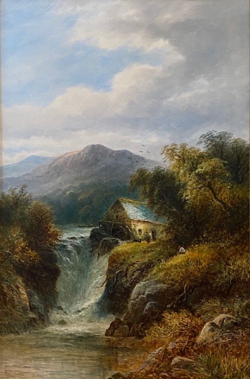 fig 2. A good PAIR of Oil Paintings of Welsh Rural scenes by William E. Ellis (fl. 1858-1905)