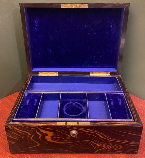 A Good 19th Century Coromandel-wood Fitted Jewellery Box