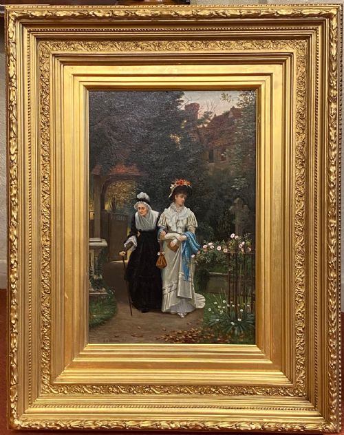 Sunday Best... By Victorian Artist Arthur Langley Vernon (Fl.1871-1922) Oil on Canvas