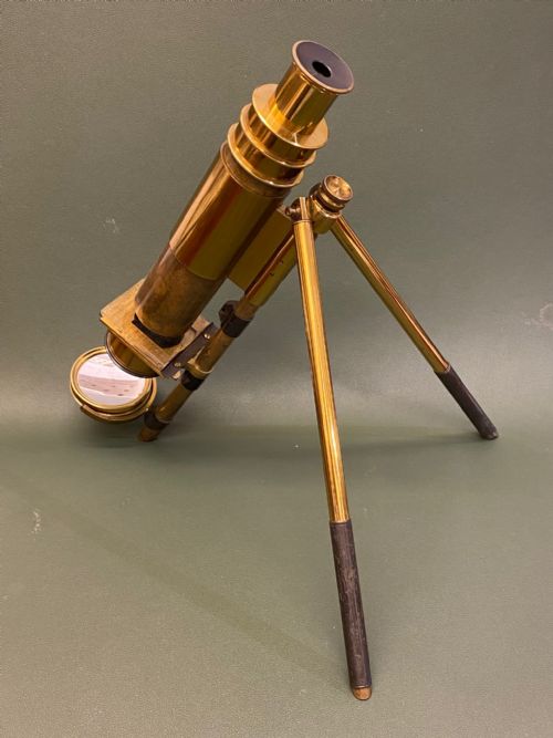 fig 1. Portable brass compound Microscope by Moginie & C.Baker of London c.1860