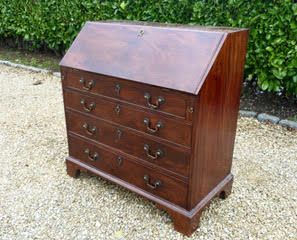 Excellent George III Cuban Mahogany Bureau