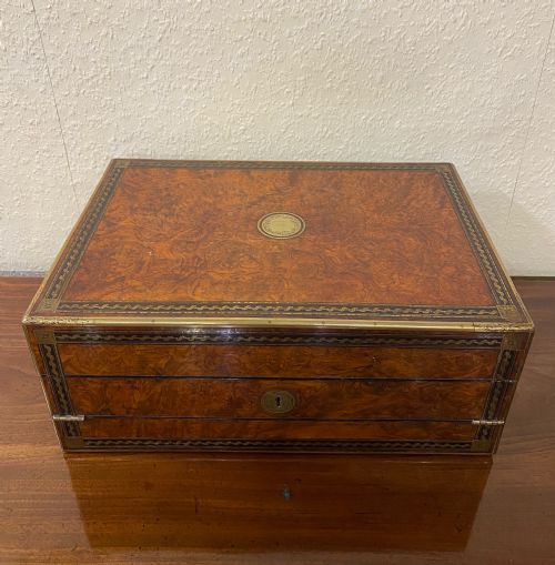 Beautiful Burr-yew Writing Box of Wonderful Colour