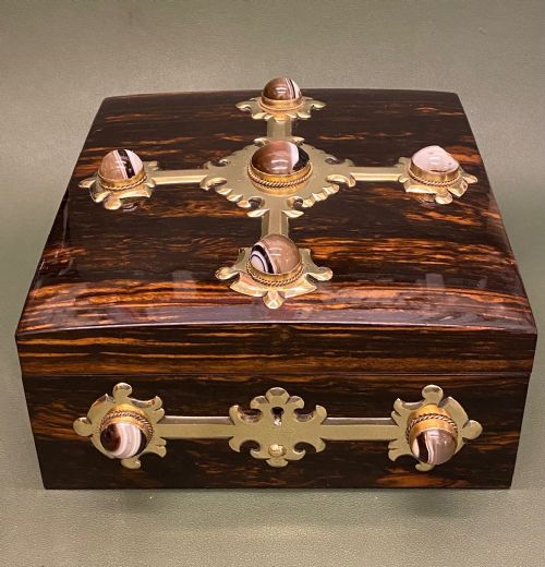 19th Century Coromandel-wood Gaming Box by Betjemann