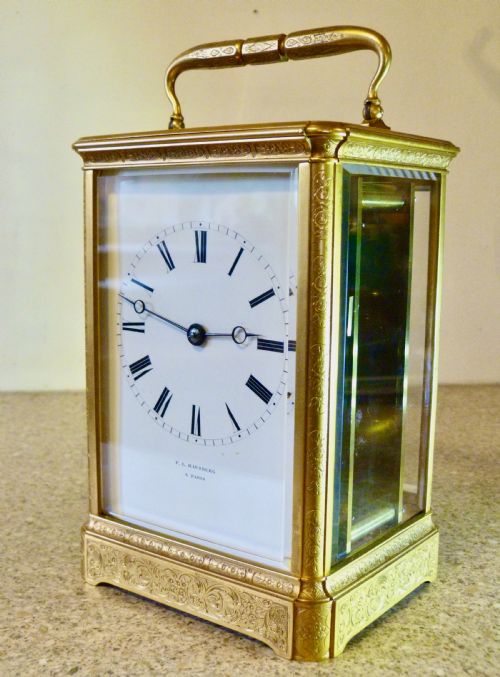 fig 1. A SUPERB GIANT FRENCH CARRIAGE CLOCK