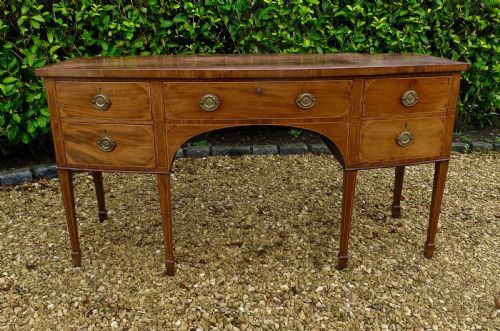 fig 1. FINE LARGE GEORGIAN BOW-FRONTED SIDEBOARD