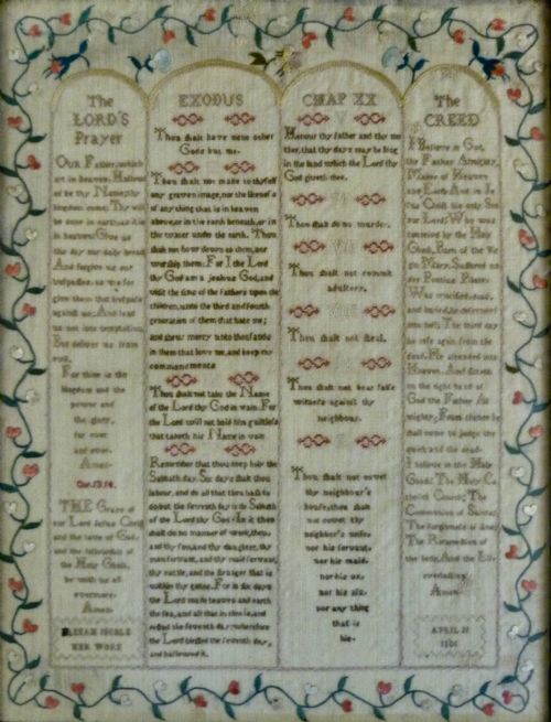 Highly Detailed "Easter" Sampler Dated 1801